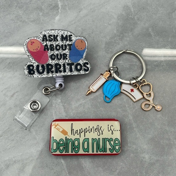 Nurse Bundle - Badge Reel, Keychain, Magnet - Picture 1 of 13
